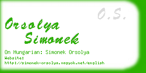 orsolya simonek business card